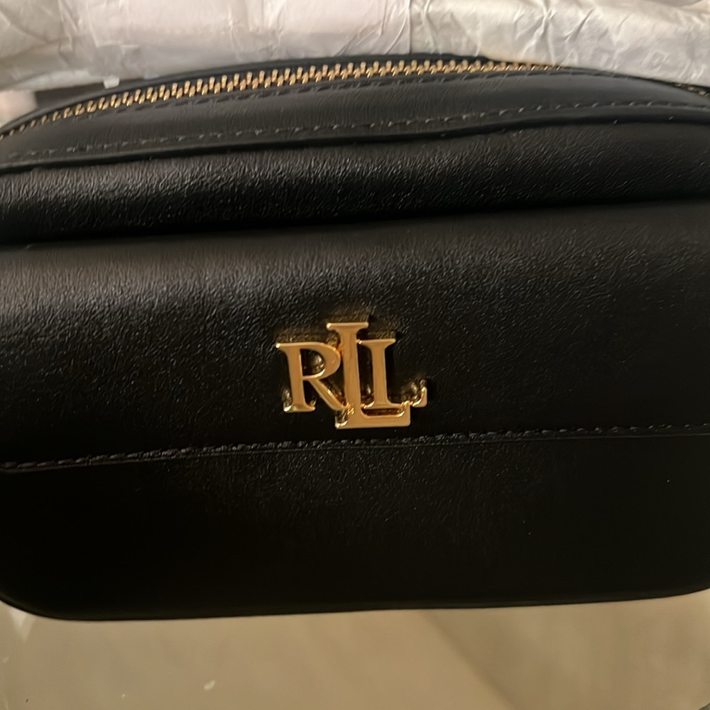 🆕 Lauren Ralph Lauren Leather Small Marcy Convertible Pouch - Picture 7 of 17